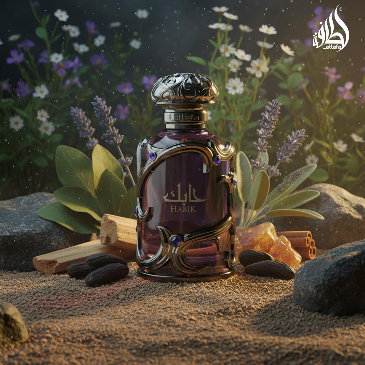 Lattafa Habik Eau de Parfum 100ml close-up of cap