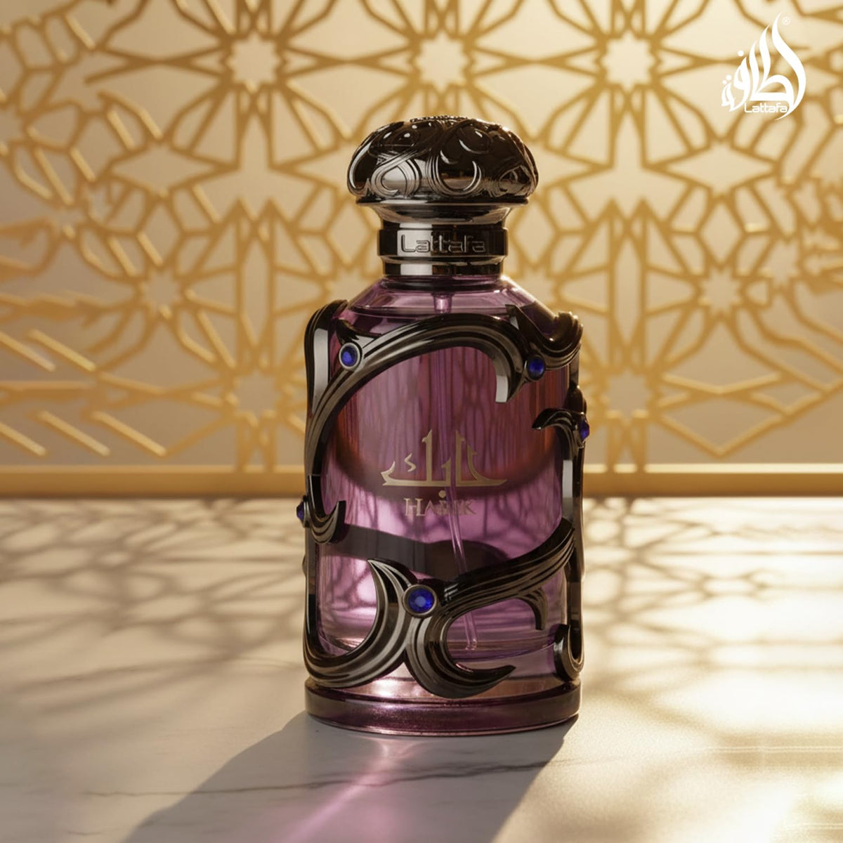 Lattafa Habik Eau de Parfum 100ml on a table