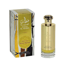 Lattafa Khaltaat Al Arabia Royal Blends 100ml Eau de Parfum bottle side view