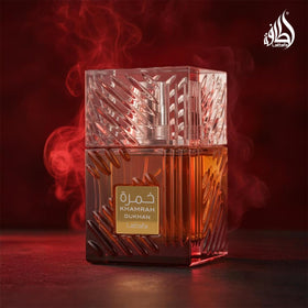 Lattafa Khamrah Dukhan Eau de Parfum Spray 100ml with fragrance notes