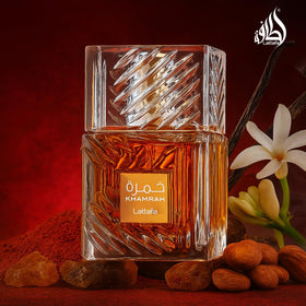 Lattafa Khamrah Eau de Parfum packaging