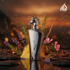 Lattafa Maahir Legacy Eau de Parfum bottle close-up