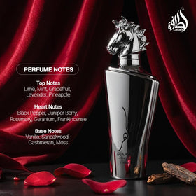 Lattafa Maahir Legacy Eau de Parfum with cap off