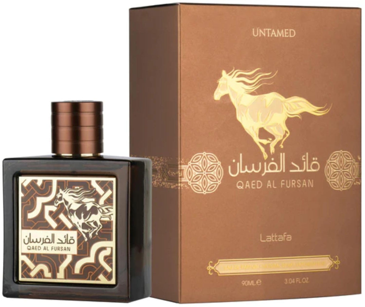 Lattafa Qaed Al Fursan Untamed bottle design with cap