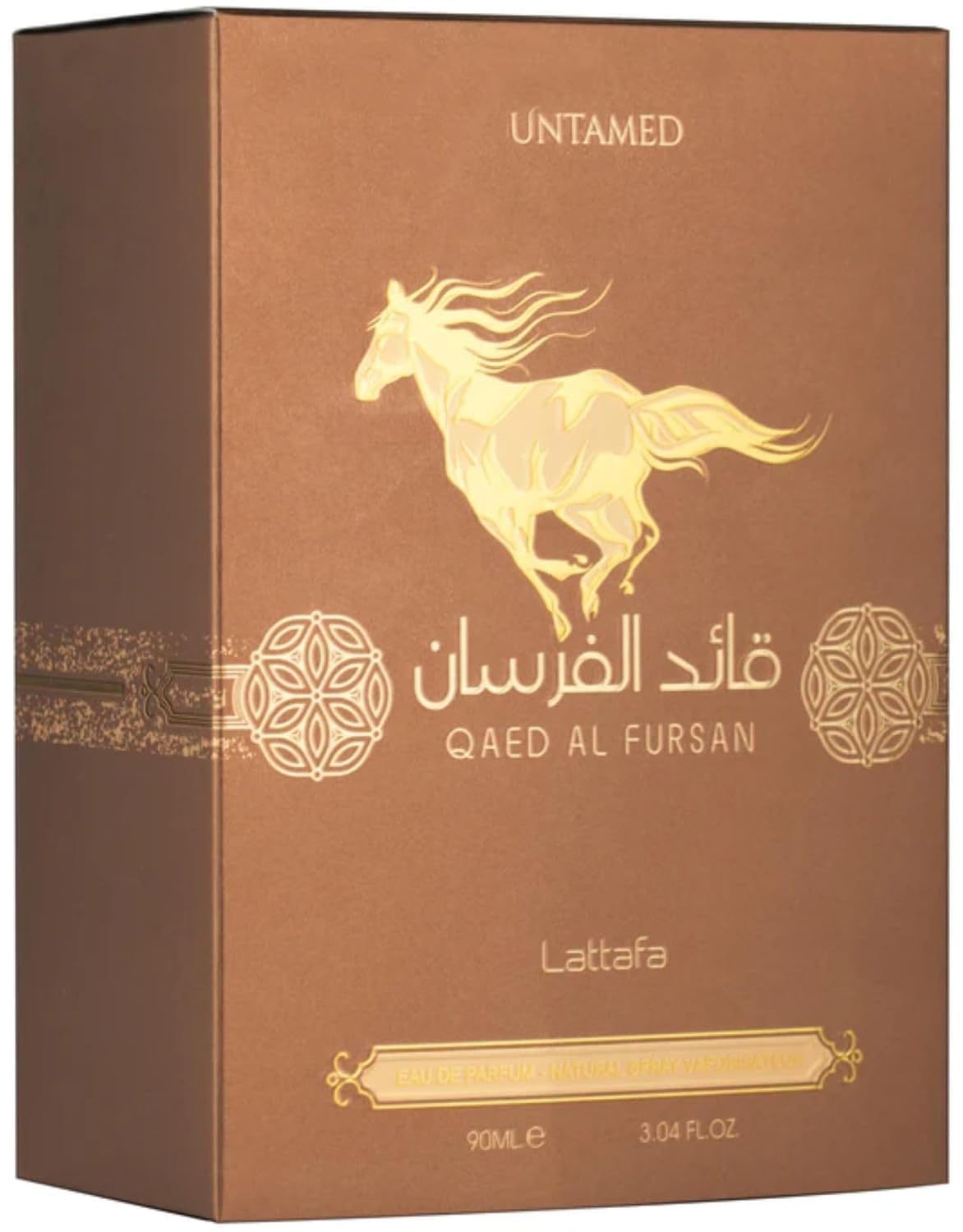 Lattafa Qaed Al Fursan Untamed Eau De Parfum 90ml side view