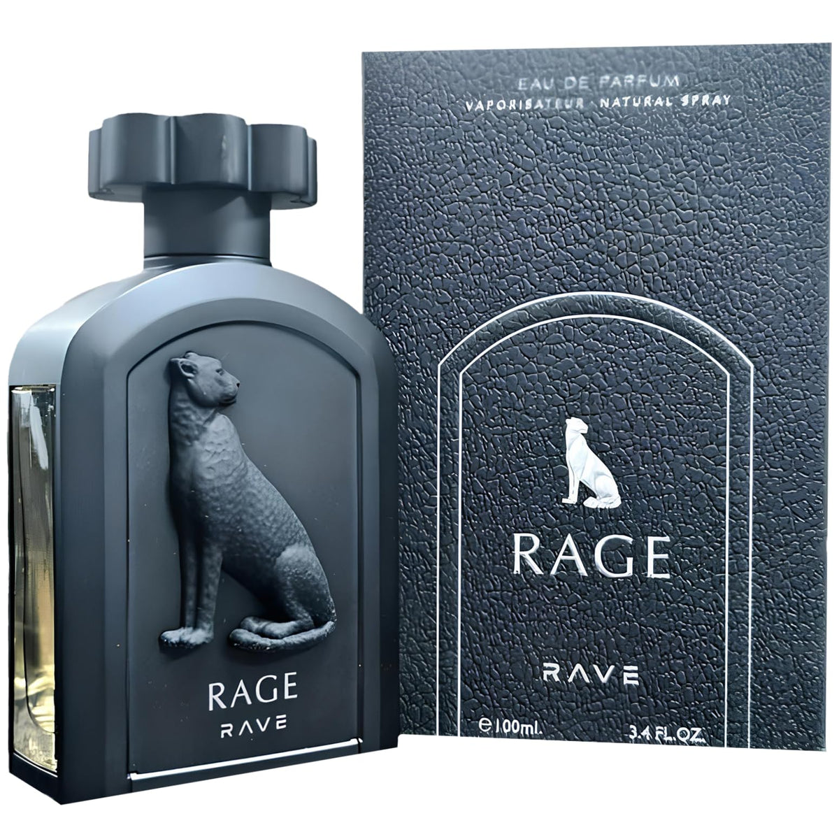 Lattafa Rave Rage Eau de Parfum bottle design