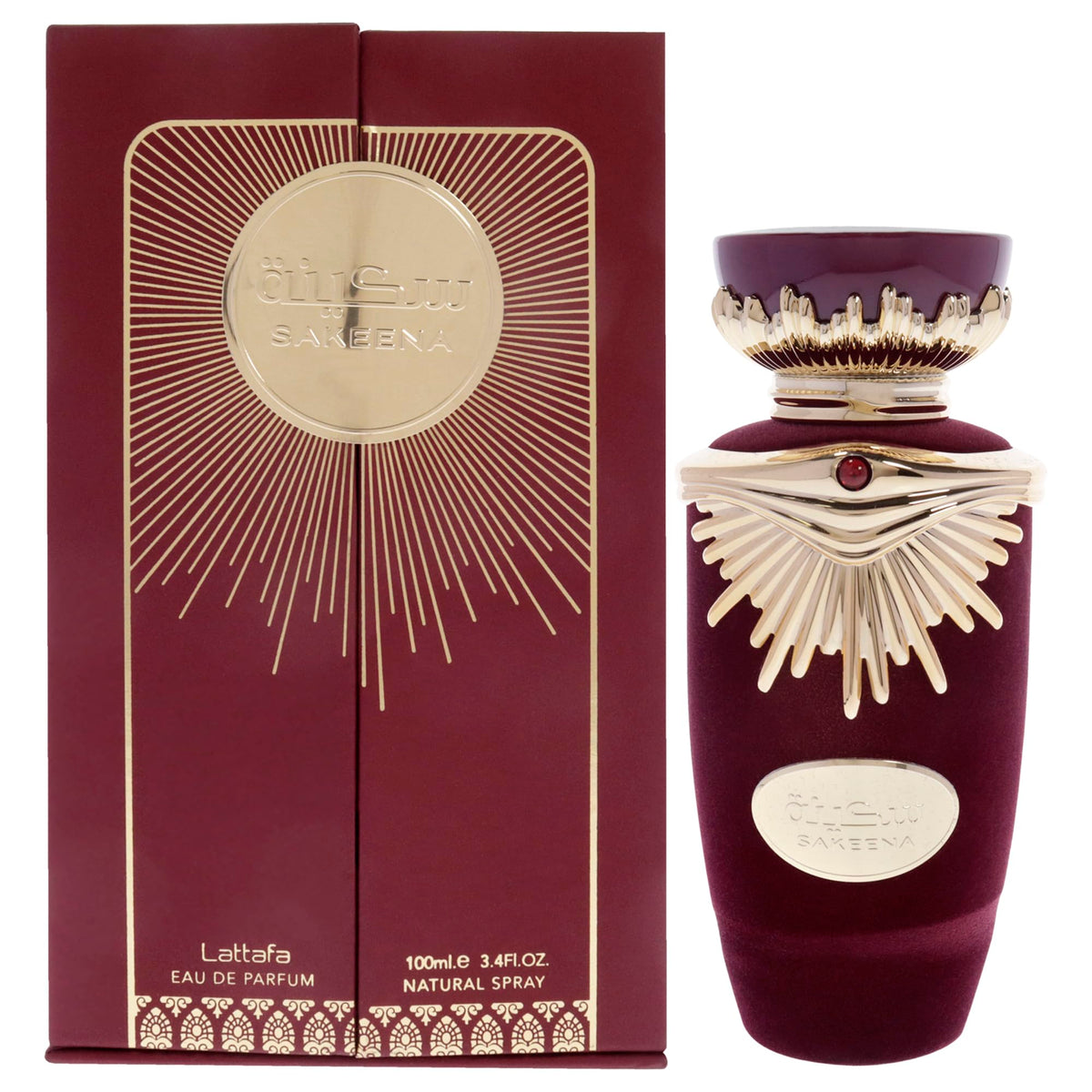 Lattafa Sakeena Eau de Parfum 3.4 oz front view