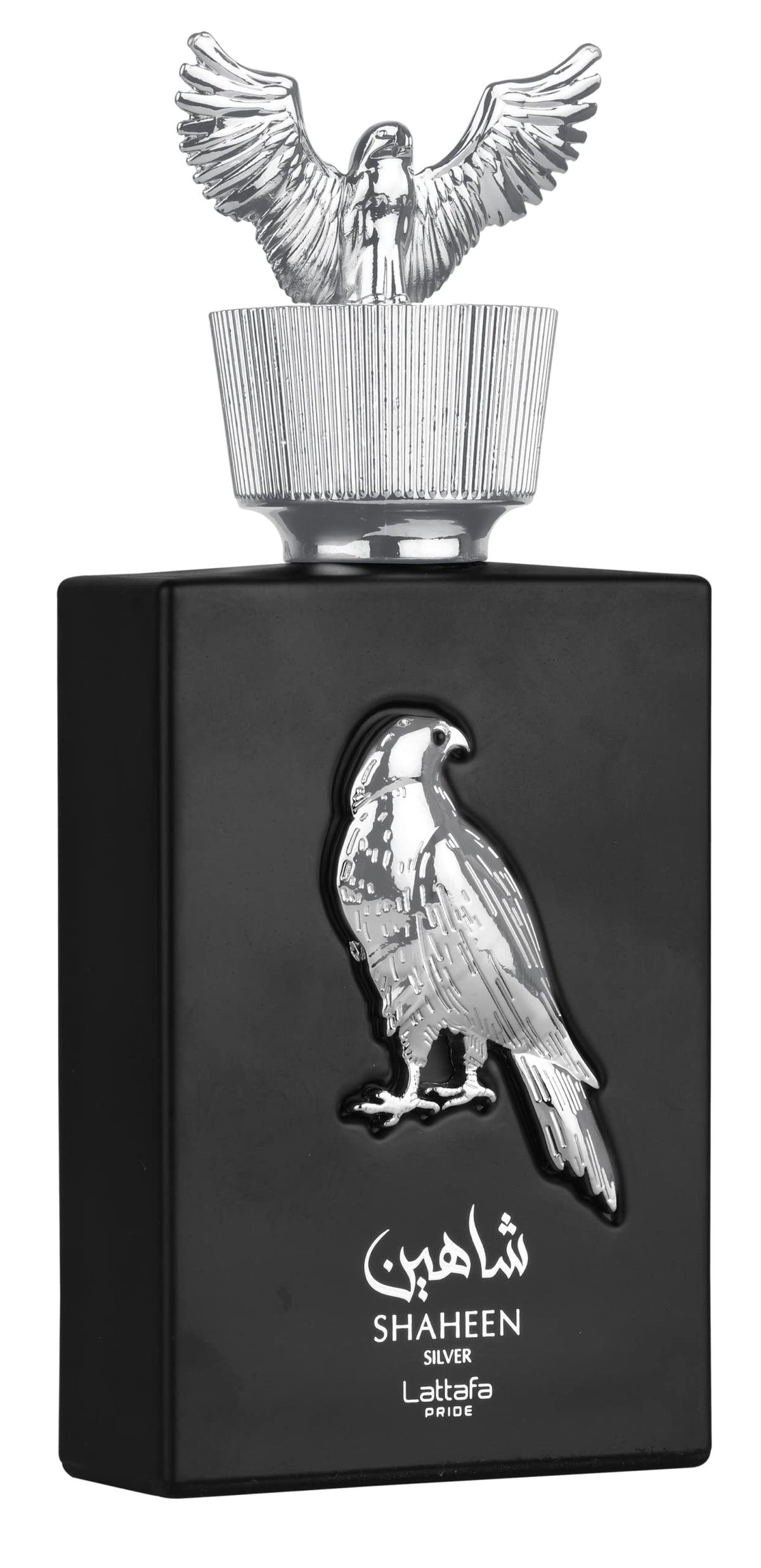 Lattafa Shaheen Silver Eau de Parfum Spray front view 3.4 oz