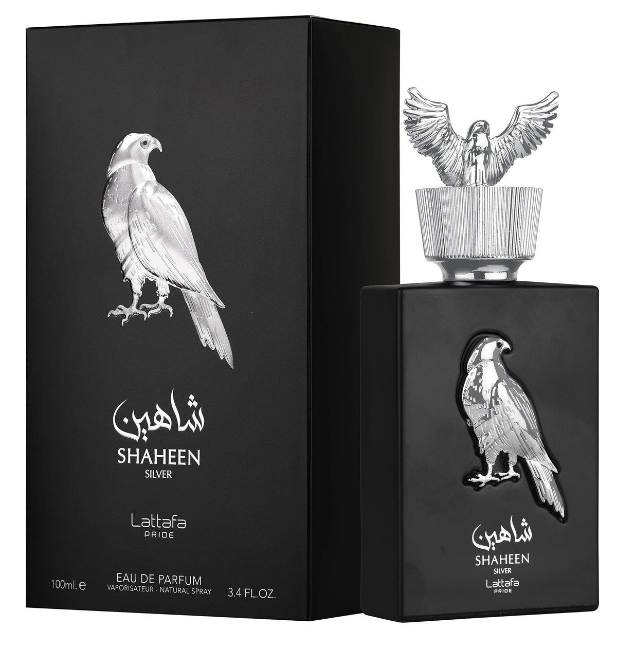 Lattafa Shaheen Silver Eau de Parfum Spray side view