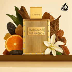 Lattafa The Kingdom Eau De Parfum bottle cap close-up