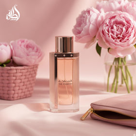 Lattafa The Kingdom Eau De Parfum displayed on vanity