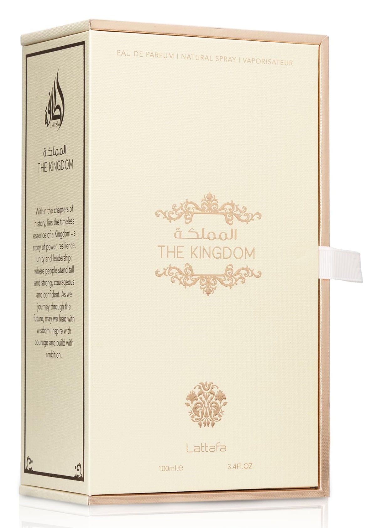 Lattafa The Kingdom Eau De Parfum packaging box