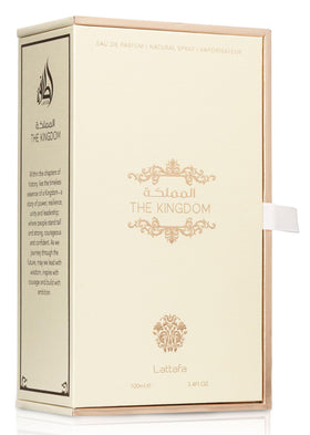 Lattafa The Kingdom Eau De Parfum packaging box