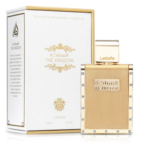 Lattafa The Kingdom Eau De Parfum Spray bottle side view