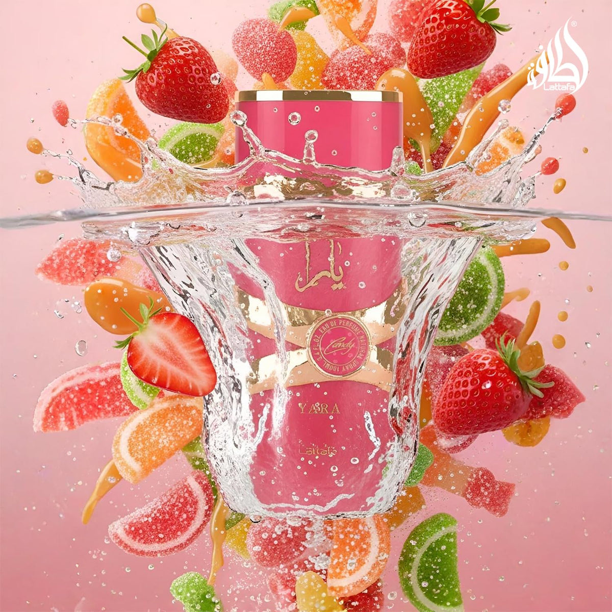 Lattafa Yara Candy bottle with fruits