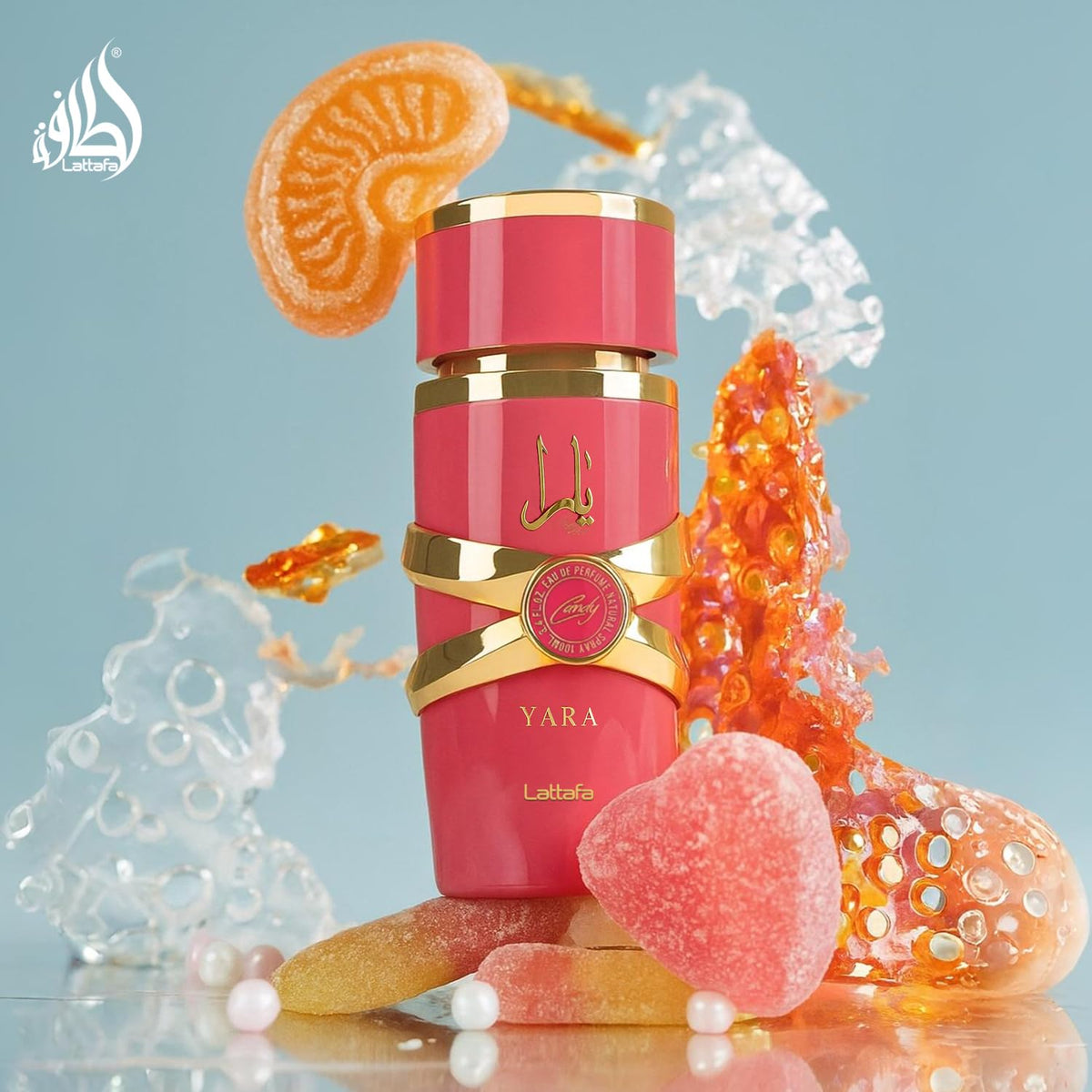 Lattafa Yara Candy fragrance notes illustration