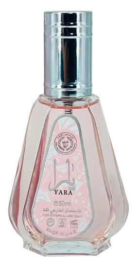 Lattafa Yara Eau de Parfum 50ml front view with elegant bottle design