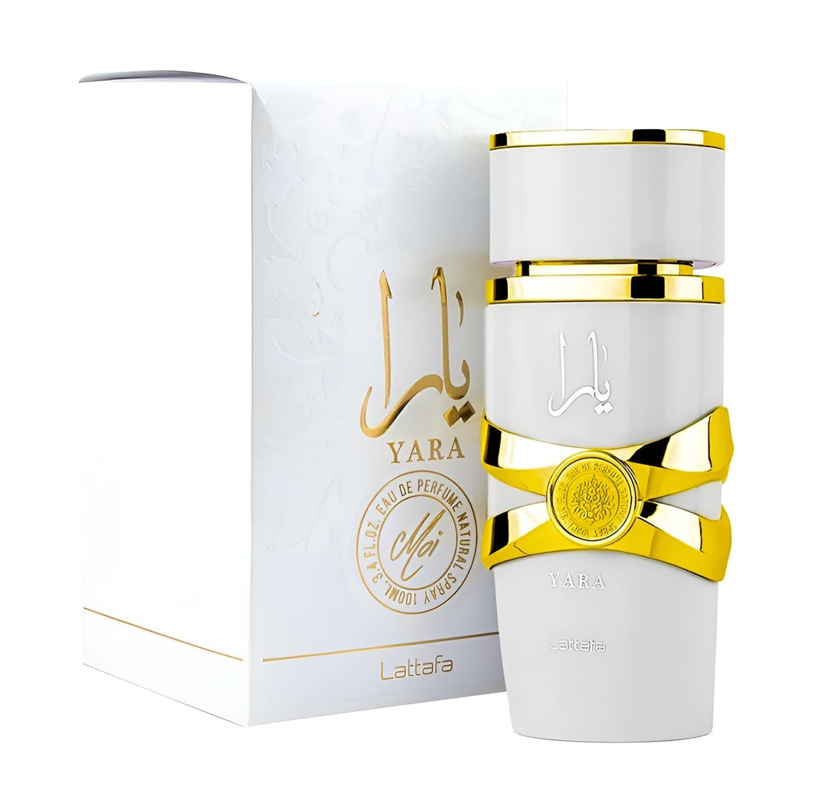Lattafa Yara Moi Eau de Parfum bottle displaying elegant design