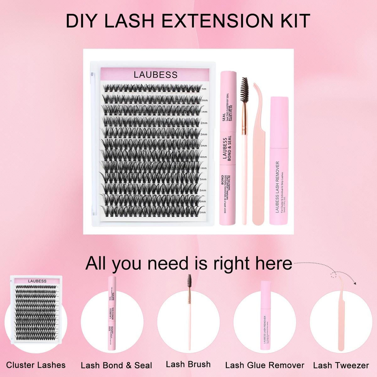 LAUBESS Lash Bond and Seal bottle in the kit