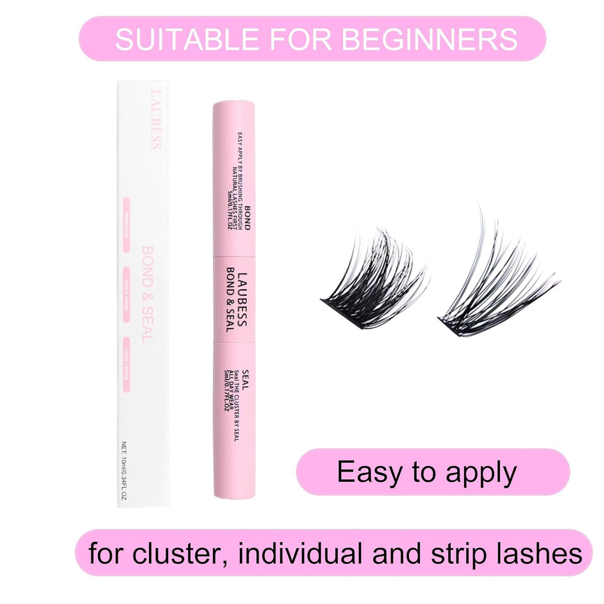 LAUBESS Lash Bond and Seal product features display