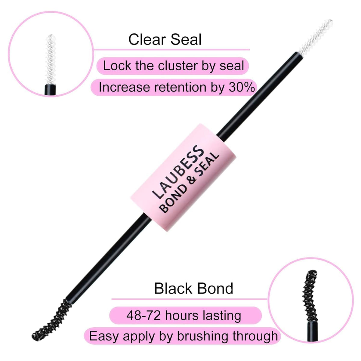 LAUBESS Lash Bond applicator brush close-up