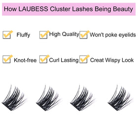 LAUBESS Lash Clusters displayed in a box