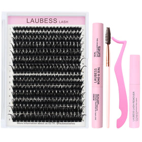 LAUBESS Lash Clusters Kit including lash clusters and tools