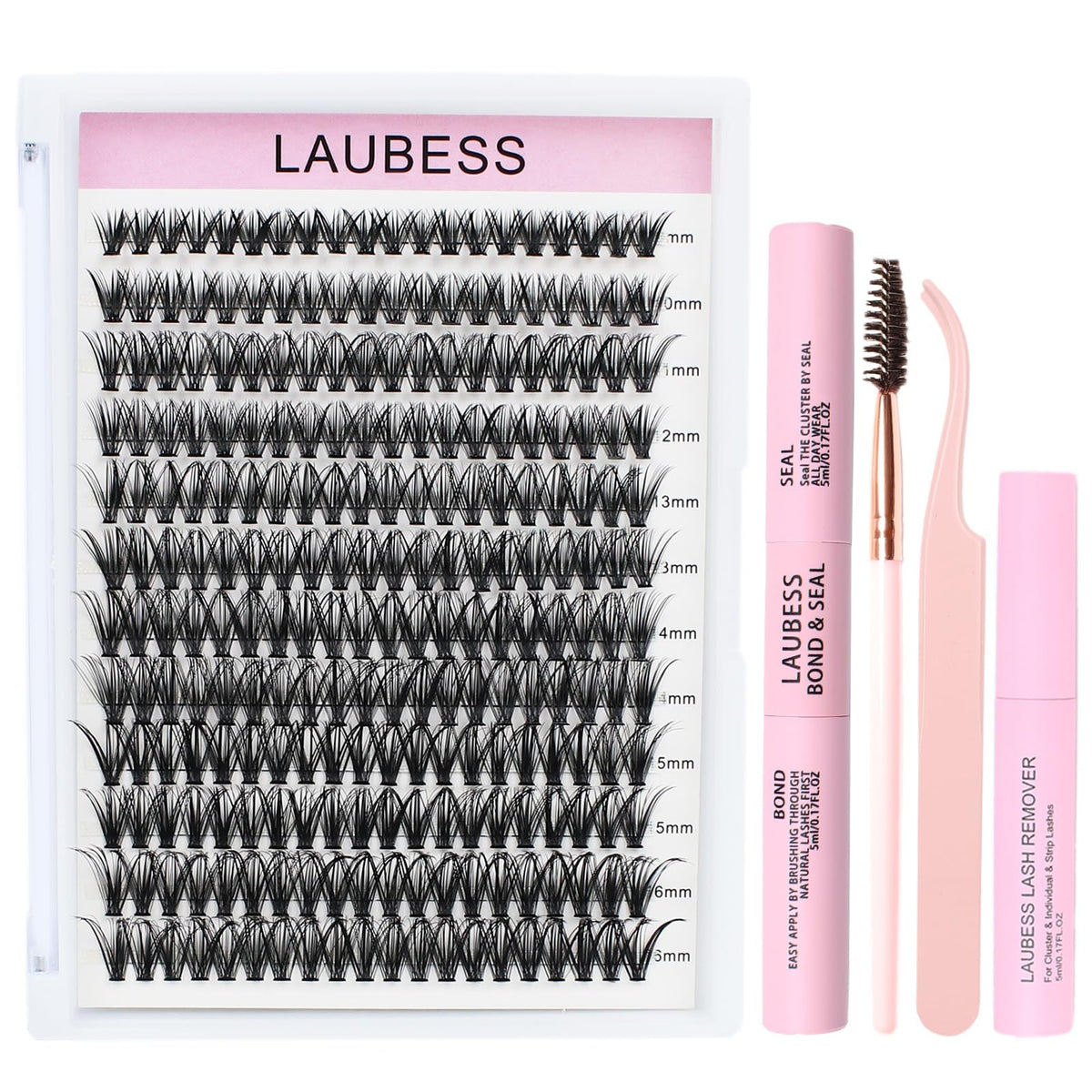 LAUBESS Lash Clusters Kit with 240pcs in box