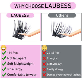 LAUBESS Lash Glue Remover and Tweezers included in the kit