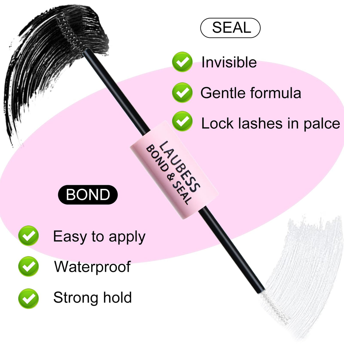 LAUBESS lash glue remover bottle with brush