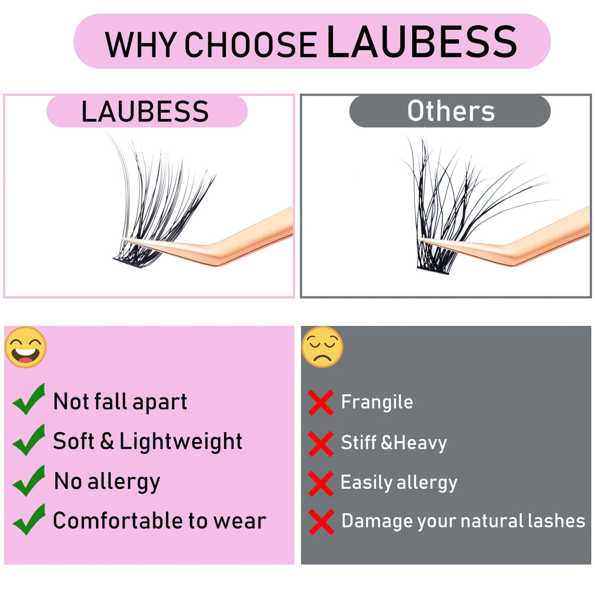 LAUBESS lash glue remover with applicator brush