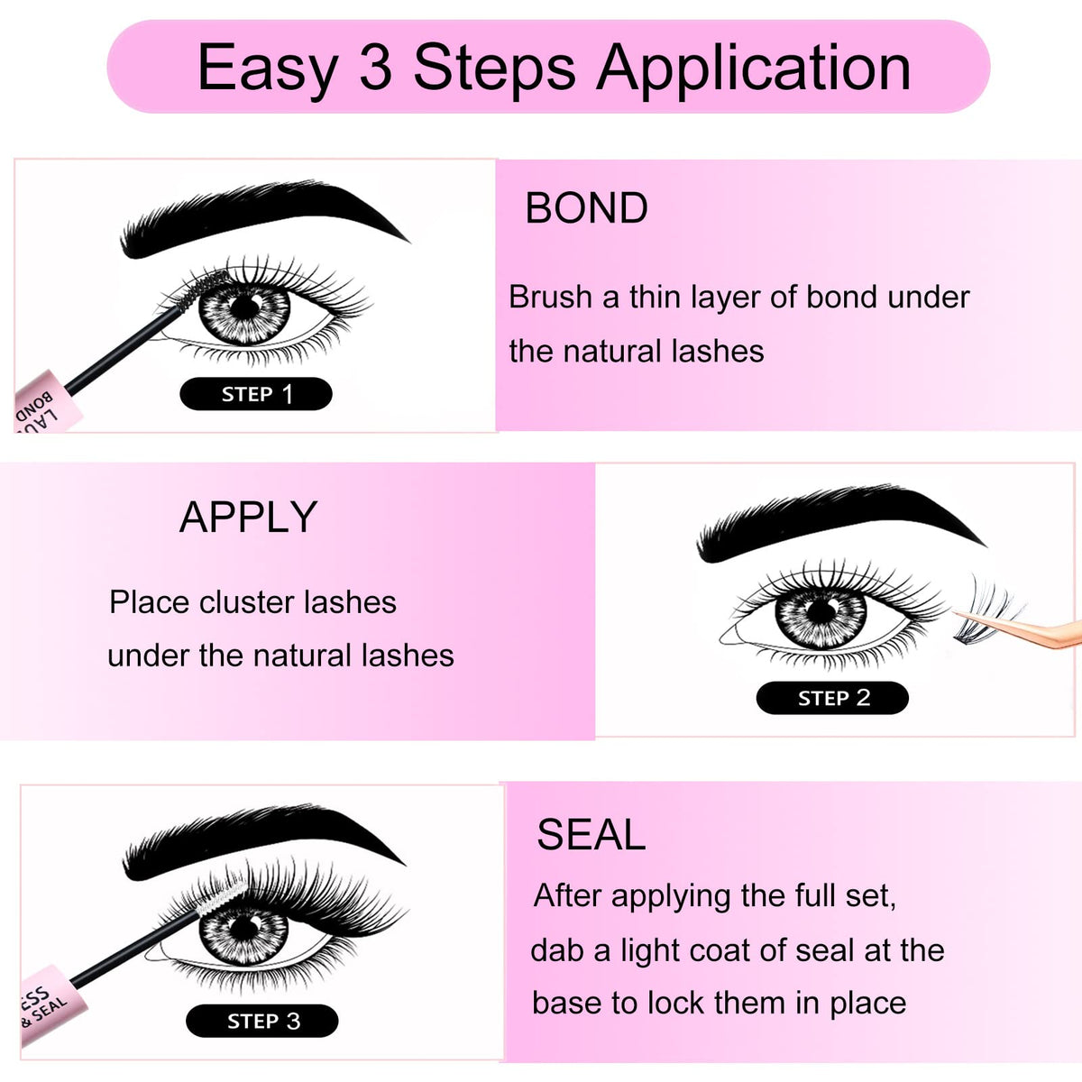LAUBESS LASH kit packaging with all components displayed