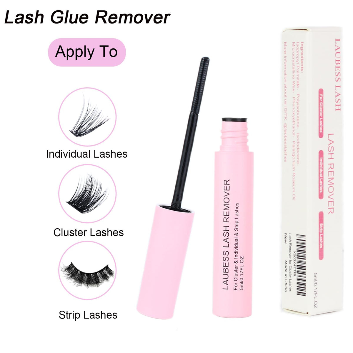 LAUBESS LASH Remover 5ml in a beauty setting