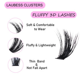 LAUBESS lash tweezers and brush included in kit