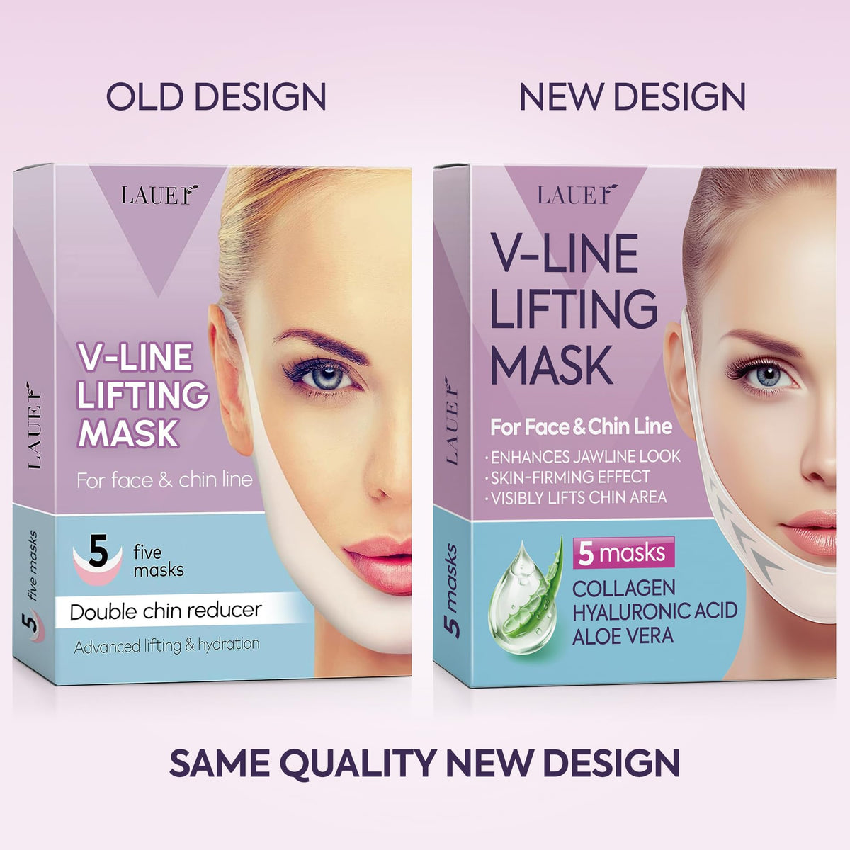 LAUER COSMETIC V Shaped Contouring Face Mask lifestyle shot with flowers