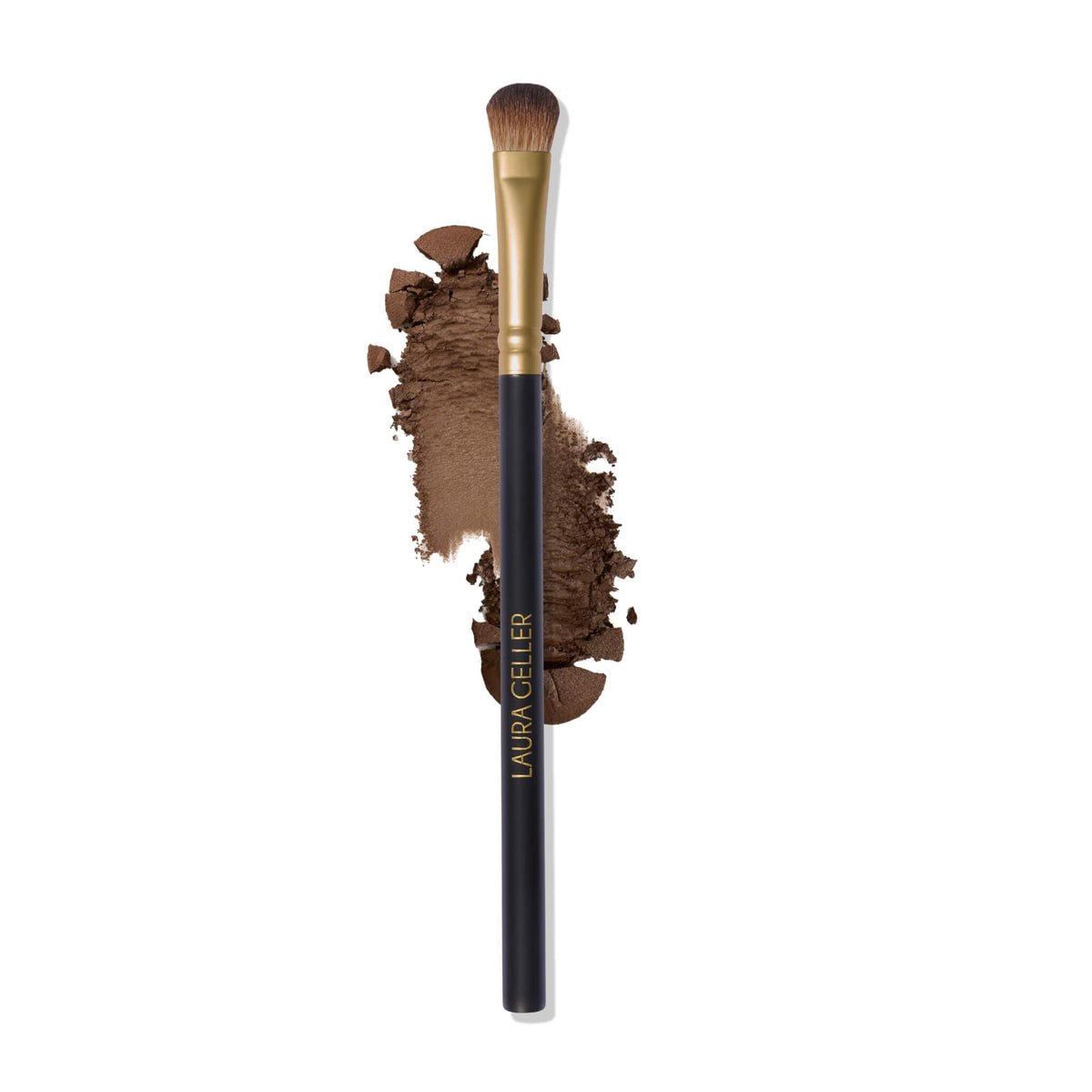 LAURA GELLER All-Over Eyeshadow Brush front view with tapered bristles