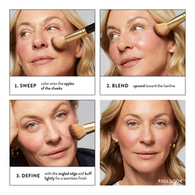 LAURA GELLER Angled Blush Brush angled view showcasing the brush head