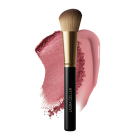 LAURA GELLER Angled Blush Brush front view with soft bristles