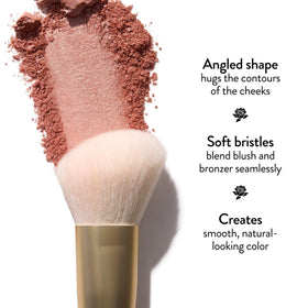 LAURA GELLER Angled Blush Brush side view showcasing slanted bristles