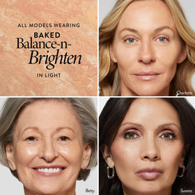 LAURA GELLER Baked Balance-n-Brighten Foundation application with kabuki brush