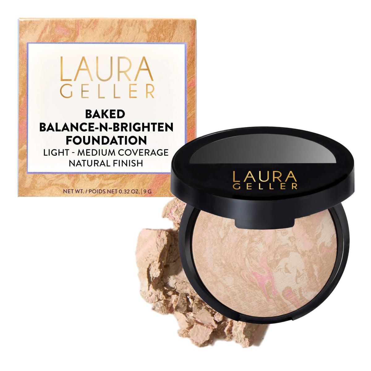 LAURA GELLER Baked Balance-n-Brighten Foundation Porcelain front view