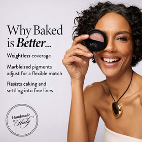 LAURA GELLER Baked Balance-n-Brighten Foundation swatches on skin