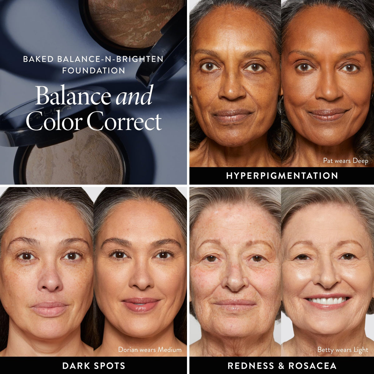 LAURA GELLER Baked Balance-n-Brighten Foundation with brush on vanity