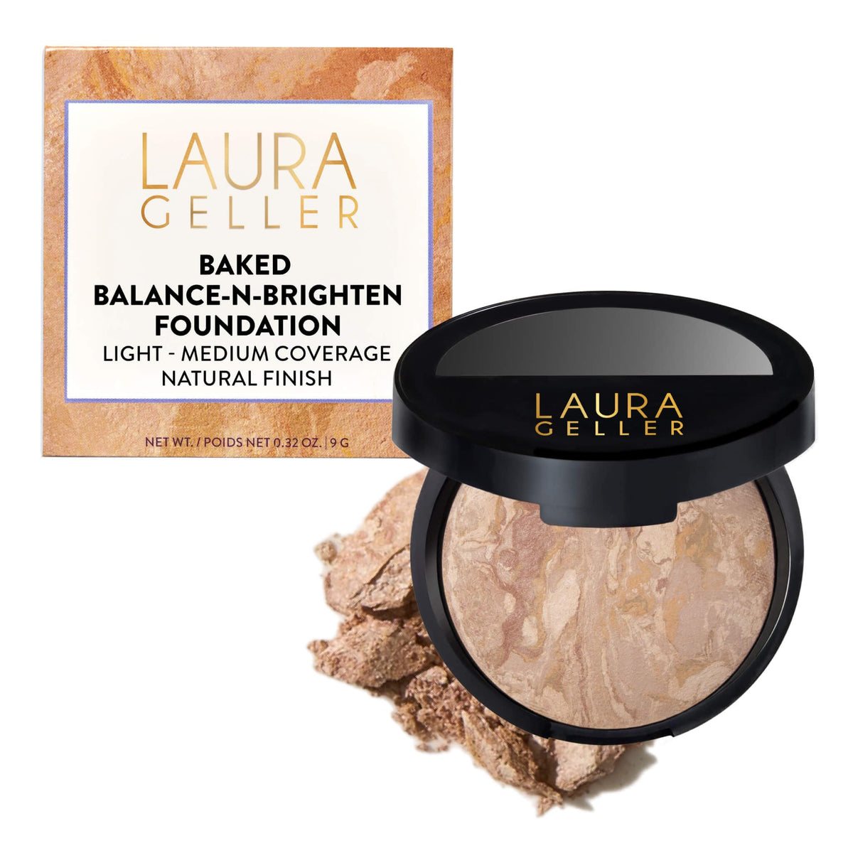 LAURA GELLER Baked Balance-n-Brighten Powder Foundation Fair front view