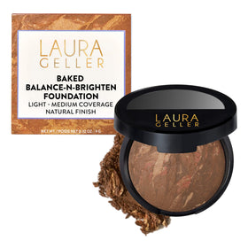 LAURA GELLER Baked Balance-n-Brighten Powder Foundation Toffee front view