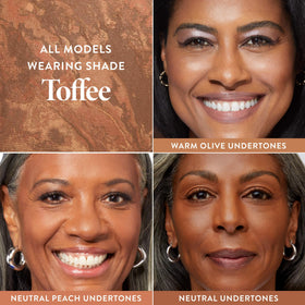 LAURA GELLER Baked Balance-n-Brighten Powder Foundation Toffee on skin swatch