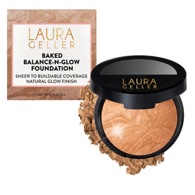LAURA GELLER Baked Balance-N-Glow Foundation Golden Medium front view