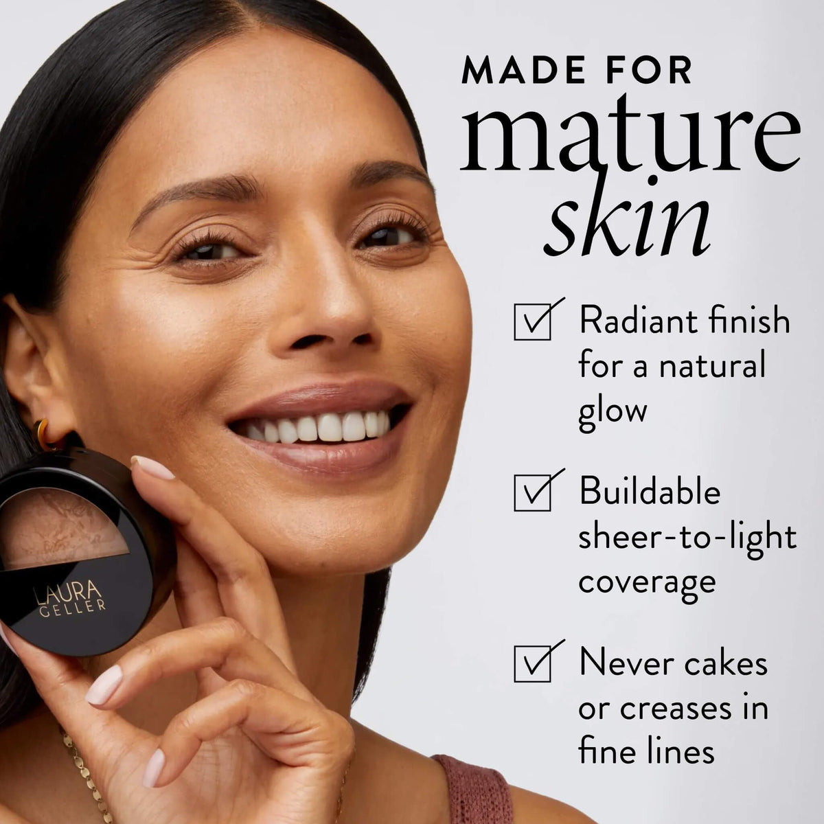 LAURA GELLER Baked Balance-N-Glow Foundation Golden Medium swatch