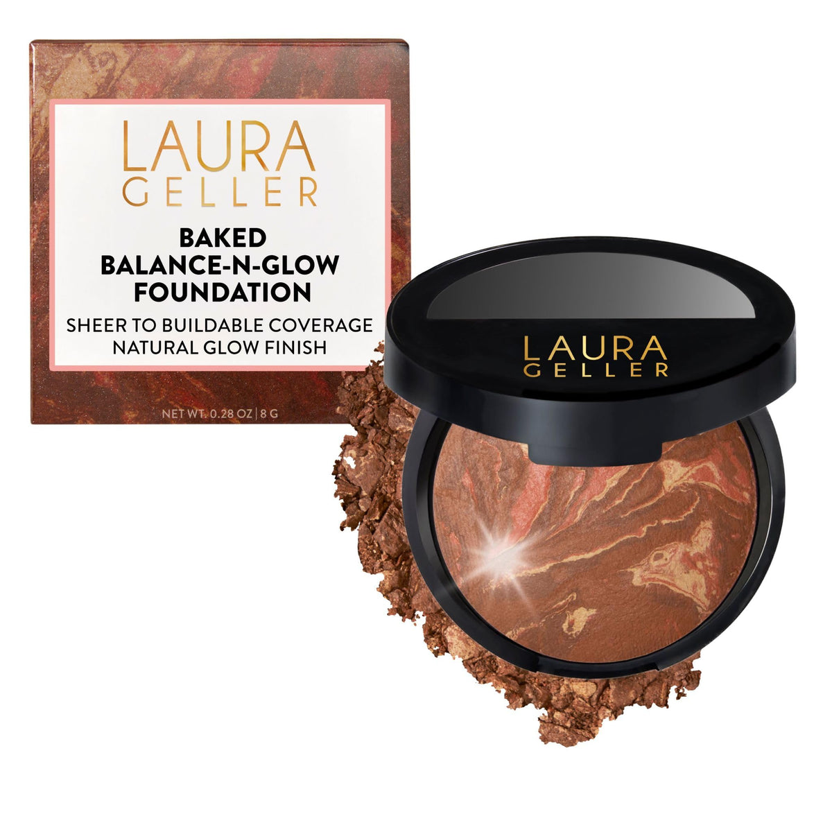 LAURA GELLER Baked Balance-N-Glow Foundation Toffee front view