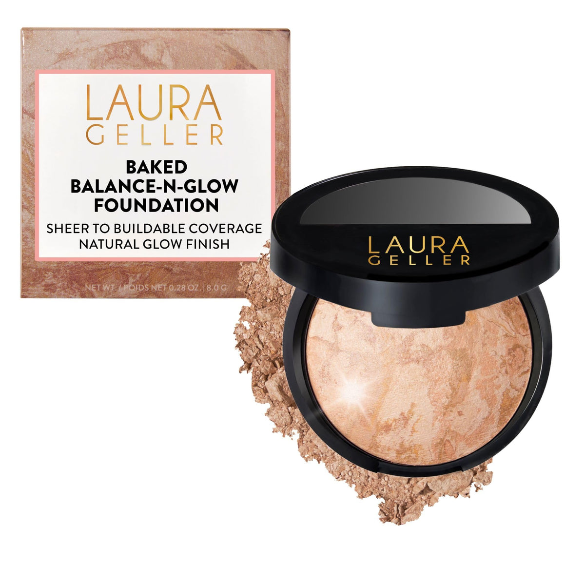 LAURA GELLER Baked Balance-N-Glow Powder Foundation front view